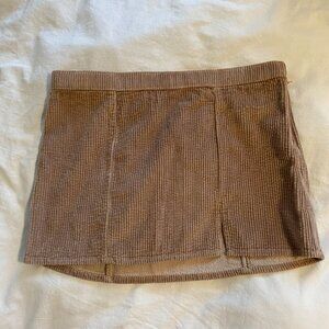 NWT Aerie Tan Corduroy Fall Micro Mini Skirt Size Medium & XL